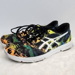 Asics 33-OGA Leather Lace Up Black Orange Athletic Shoes Unisex Mens 6 Womens 8